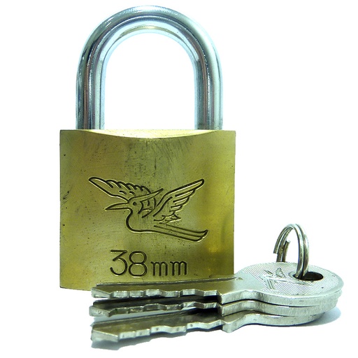 [3238] CANDADO 38MM BRONCE EGRET