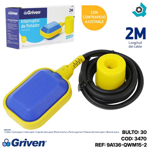 [3470] FLOTADOR INTERRUPTOR 2 METROS GRIVEN