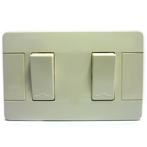 [4137] APAGADOR DOBLE BLANCO CA810L VOLTAGE