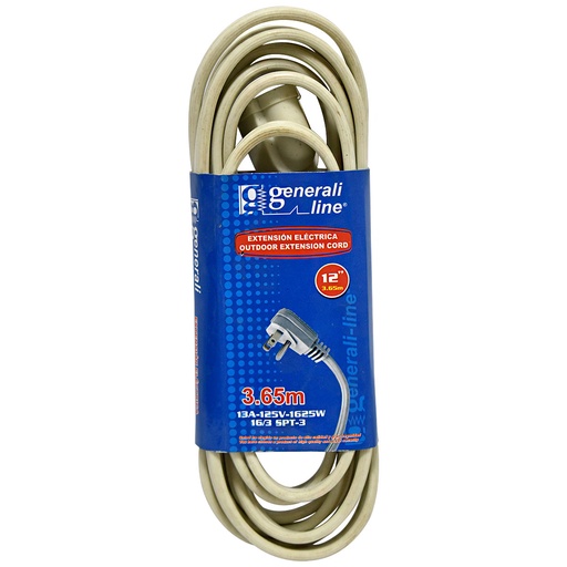 [4395] EXTENSION ELECTRICA 12FT 1 TOMA TRIFASICA GENERALI LINE