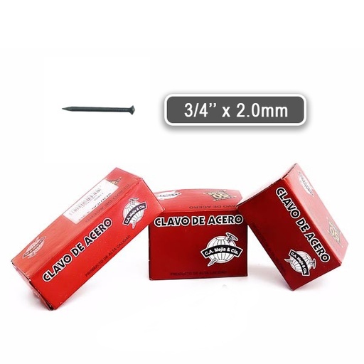[4951] CLAVO DE ACERO LISO 3/4" X 2.0MM MEJIA
