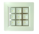 LAMPARA CUADRADA LED 15CM X 15CM 9W LT-2