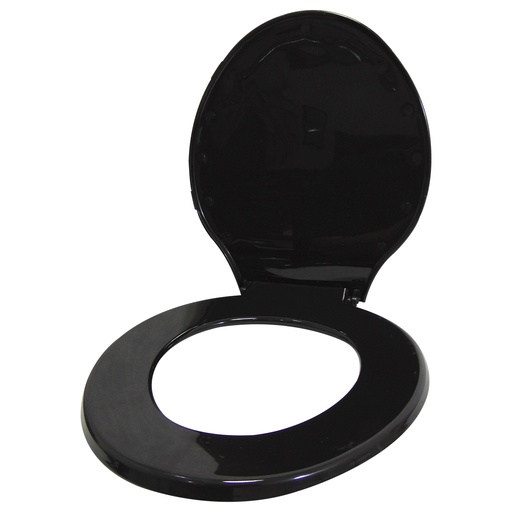 [5938] ASIENTO PARA INODORO NEGRO REDONDO RESIMOL