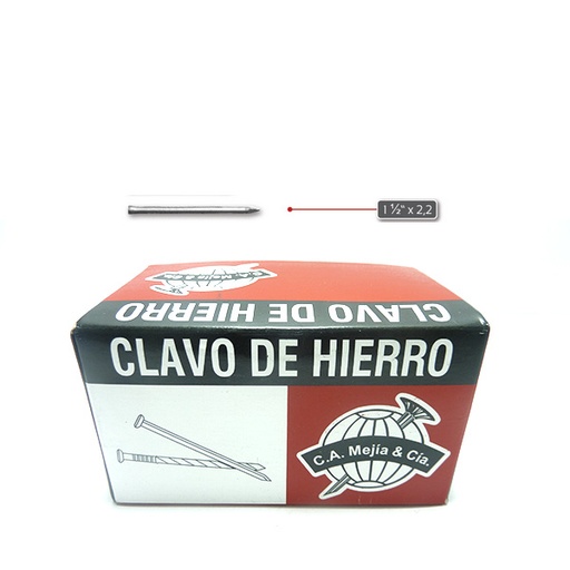 [6298] CLAVO DE HIERRO SIN CABEZA 1" 1/2 X 2,2MM (50X500) MEJIA