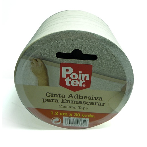 [6316] CINTA ADHESIVA PARA ENMASCARAR 1.2CM POINTER