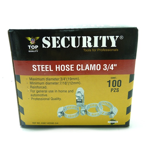 [6416] ABRAZADERA DE ACERO 3/4" SECURITY