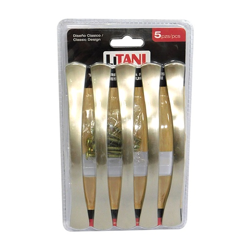 [6552] JUEGO DE TIRADORES 5PZAS 128MM LITANI