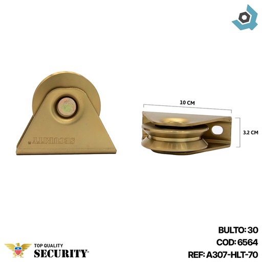 [6564] RUEDA O ROLDANA PARA PORTON 70MM / 2 1/2"