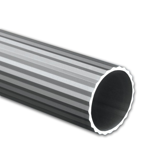 [6664] TUBO REDONDO ACANALADO DE ALUMINIO NATURAL 13MM X 3M (1/2") TAURO