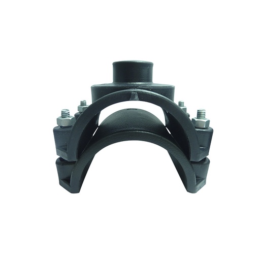 [6839] ABRAZADERA SENCILLA 63MM 2" SALIDA 1/2" PARA RIEGO FAPLAST