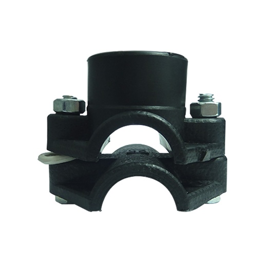 [6848] ABRAZADERA SENCILLA 75MM 2 1/2" SALIDA 2" PARA RIEGO FAPLAST
