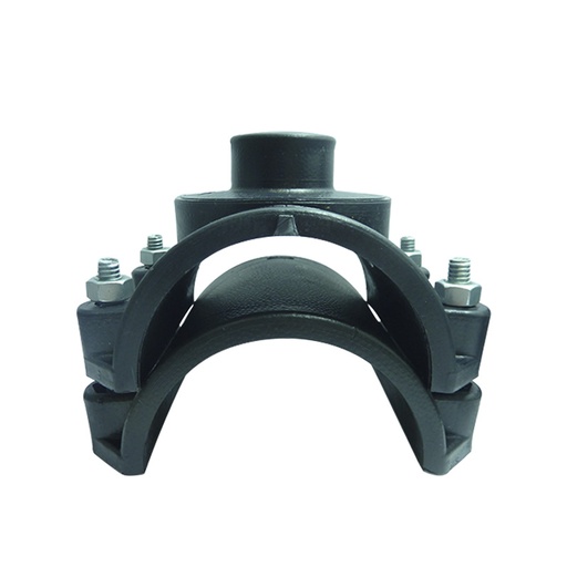 [6849] ABRAZADERA SENCILLA 90MM 3" SALIDA 1/2" PARA RIEGO FAPLAST