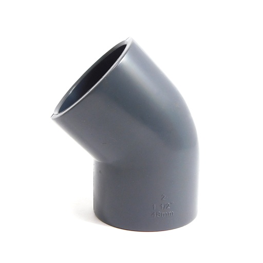 [7234] CODO 45GR PVC PRES SCH 80 1 1/2" HS TUBRICA