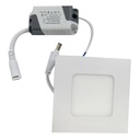 LAMPARA LED PARA EMPOTRAR CUADRADA 3W 3.5" 6000K LUZ BLANCA ANGEL LIGHT