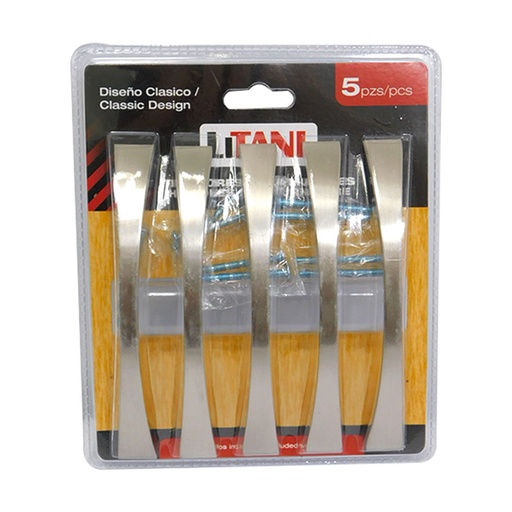 [7581] JUEGO DE TIRADORES 5PZAS 128MM LITANI