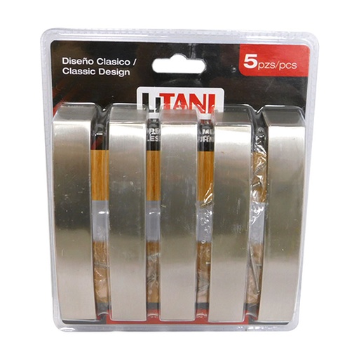 [7588] JUEGO DE TIRADORES 5PZAS 128MM LITANI