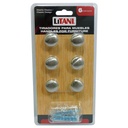 JUEGO DE TIRADORES DE BOTON 6PZAS 25MM LITANI