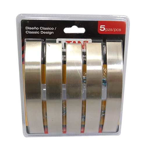 [7593] JUEGO DE TIRADORES 5PZAS 128MM LITANI