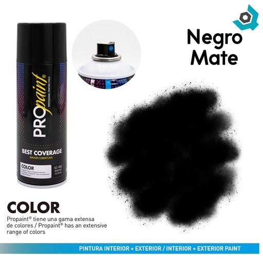 [7602] PINTURA EN SPRAY NEGRO MATE PRO PAINT