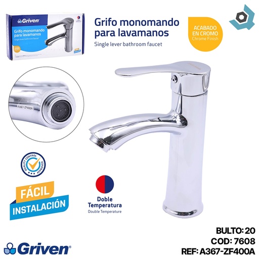 [7608] GRIFERIA PARA LAVAMANOS MONOMANDO GRIVEN