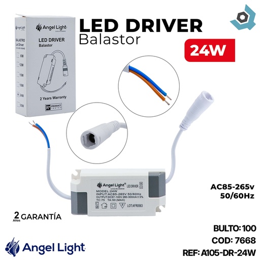 [7668] BALASTRO 24W PARA LED ANGEL LIGHT