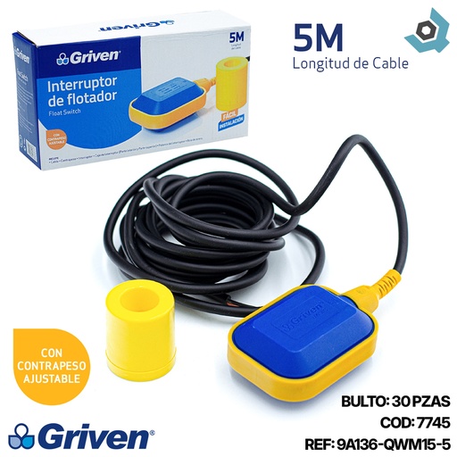 [7745] FLOTADOR INTERRUPTOR 5 METROS GRIVEN