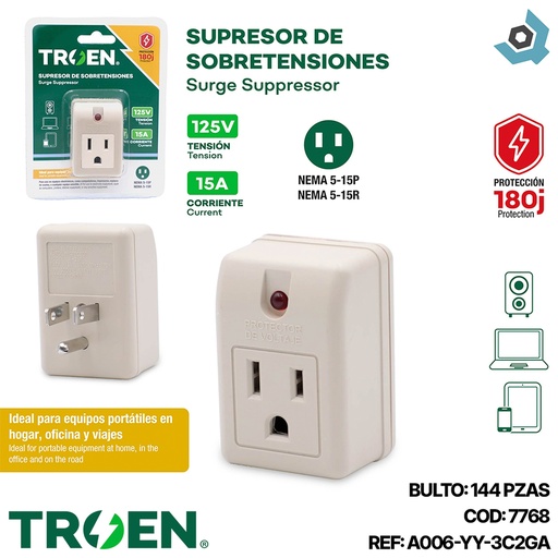 [7768] PROTECTOR DE VOLTAJE 125V TROEN