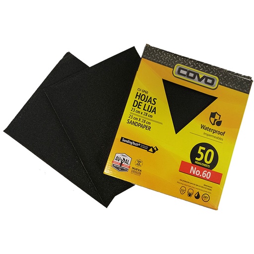 [7836] LIJAS DE PAPEL GRANO 60 COVO