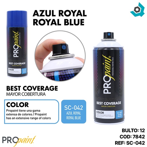 [7842] PINTURA EN SPRAY AZUL REY PRO PAINT